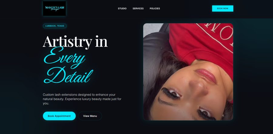 Maycee's Lash Lounge website