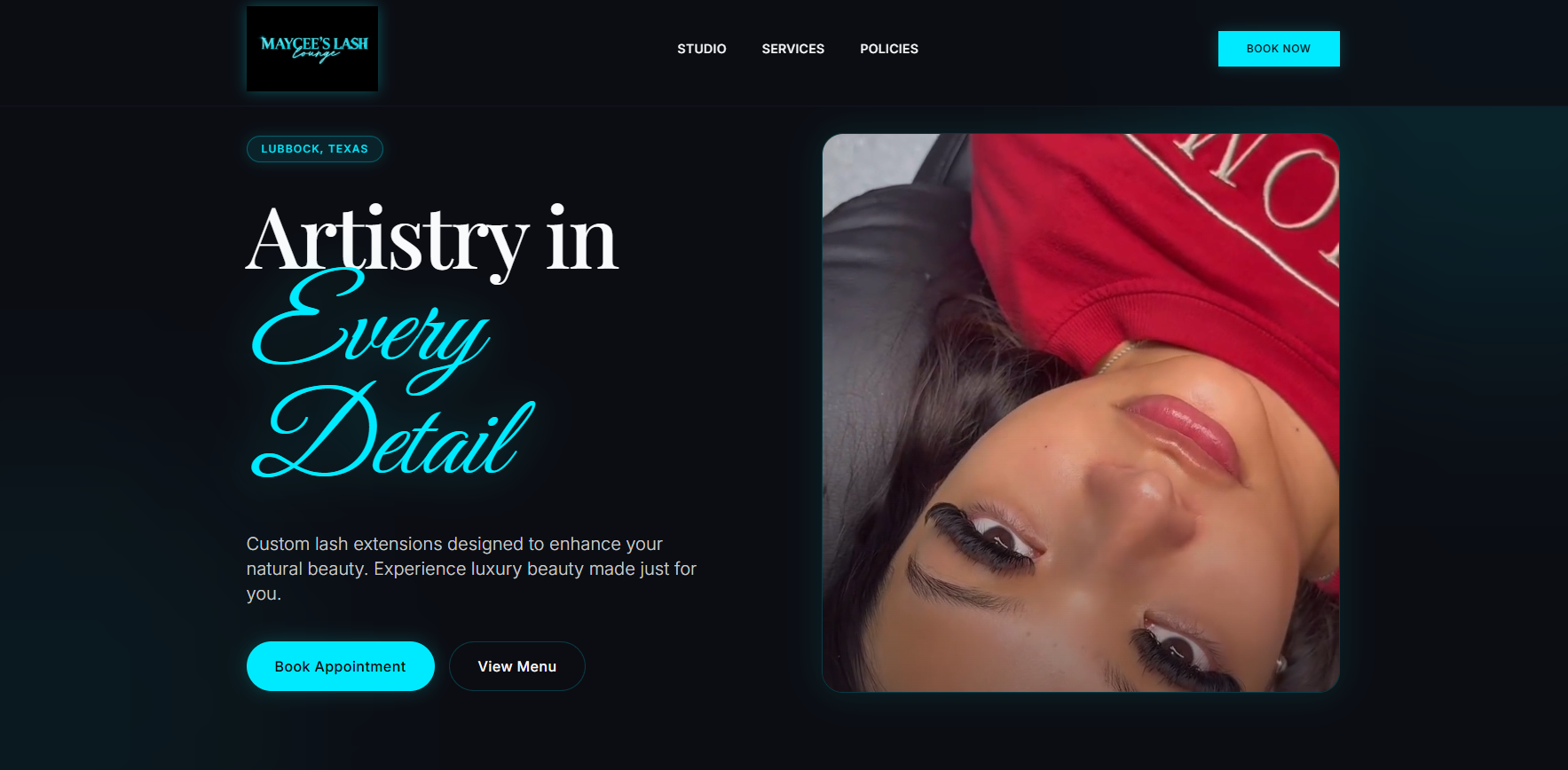 Maycee's Lash Lounge website